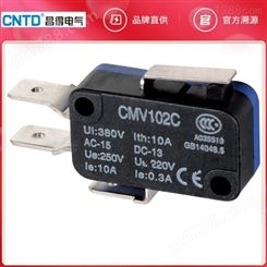 原装CNTD昌得电气小型微动开关CMV102C自复位10A短柄250型端子