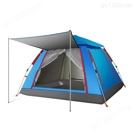 帐篷 户外3-4人沙滩加厚防雨2人露营野营速开四面帐篷