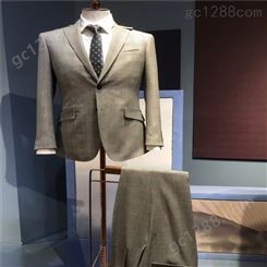 河南厂家团体私人订制男士西服三件套 条纹竖条正装面试西装