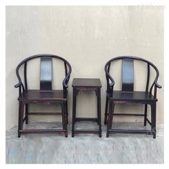 红木明式圈椅 老挝大红酸枝交织黄檀圈椅 明式红木家具