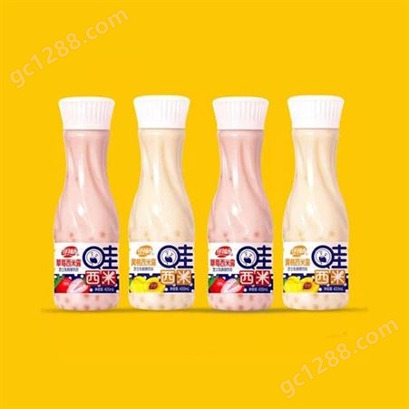 西米露草莓黄桃味乳酸菌饮品420ml乳味饮料果粒奶