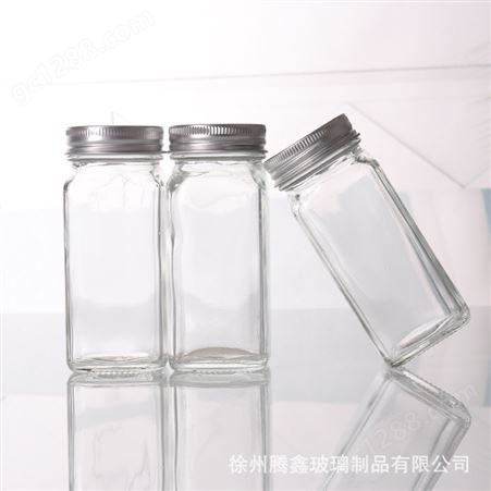 调料瓶120ml方形玻璃调味瓶多孔胡椒粉瓶烧烤撒料瓶厨房用品