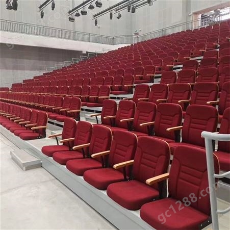 电动可伸缩看台 定制多功能体育馆活动观众座椅 翻转折叠座椅