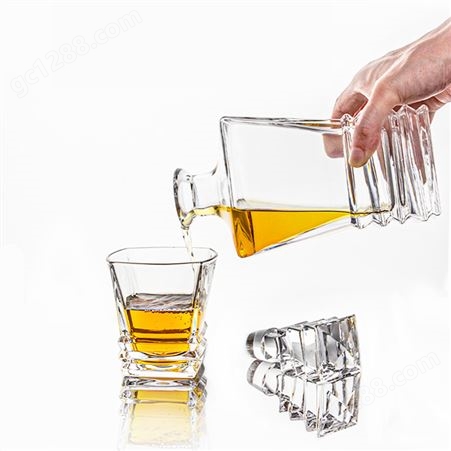 欧式水晶玻璃酒樽威士忌瓶洋酒瓶酒杯 烈酒杯醒酒器家用酒具套装