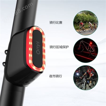 智能高亮LED自行车刹车感应尾灯 USB充电续航夜骑灯