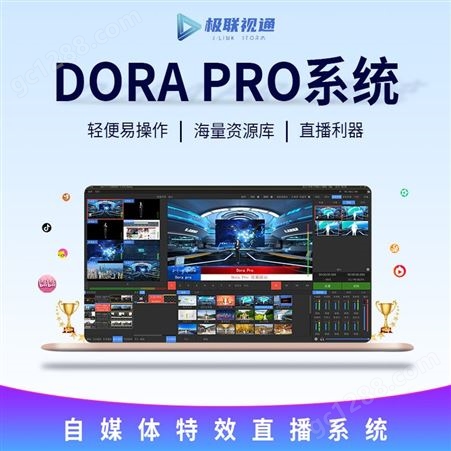 极联视通 DORAPRO自媒体直播系统虚拟带货直播利器软件数字人