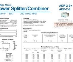 ADP-2-9+无源元件 信号调节 Mini-Circuits
