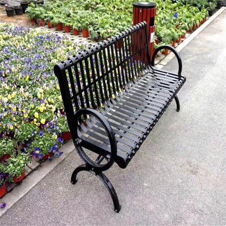 鑫森木压铸铝园林公园椅木材质休闲长椅不锈钢休息坐凳石材长凳