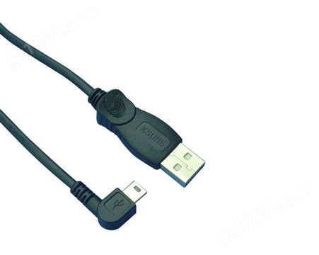 USB2.0 5PB型数据线 A公90度湾连接线 DC线