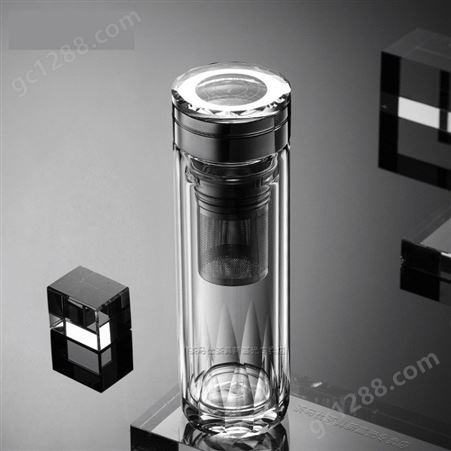 茶马仕清华钻石底水晶玻璃杯 TM957-320 320ml杯子批发代理 富光玻璃杯团购印字