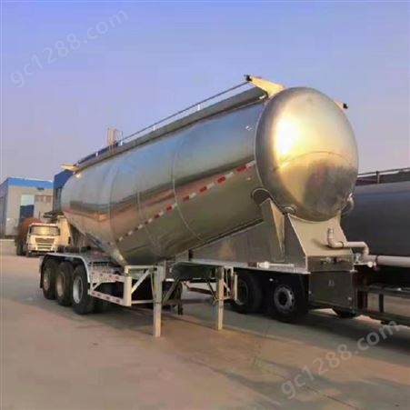 镁铝合金散装水泥罐车 35立方粉粒物料运输车 三段式罐体粉罐车