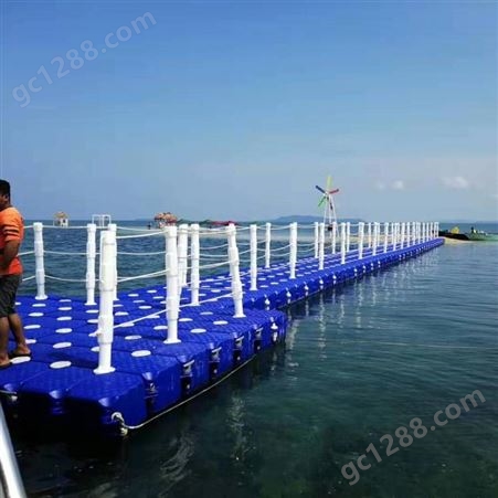 定制塑料浮筒码头 钓鱼浮桥 游乐设施配套 浮动泳池Y