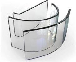 有色玻璃热加工折弯面板5mm欧洲灰玻顺弧钢化玻璃双曲面面板定做