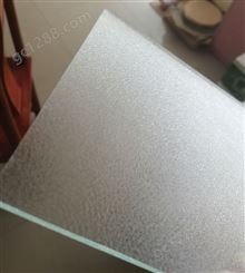 超白玻压花香梨玻璃3mm水纹装饰艺术面板雾面钢化玻璃加工
