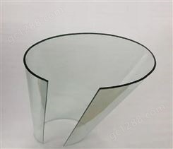 透明浮法玻璃热弯加工保护罩面板6mm圆柱形弯弧钢化玻璃定制