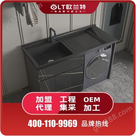铝合金防水阳台洗衣柜 洗烘干一体套装组合柜 支持非标定制 欧兰特