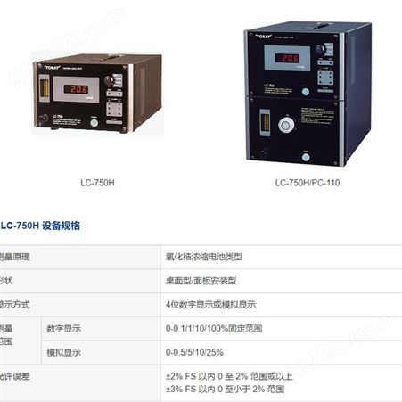 东丽toray-eng氧气计煤气厂氧气分析仪、空分装置LC-750系列