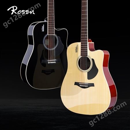 Rosen卢森G12NA民谣吉他初学者面单板女男生专用41寸新手木吉他