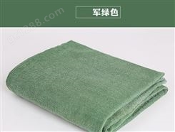 纯棉军绿毛巾盖被 老式夏季毛巾毯 儿童盖毯 消防毛毯蓝