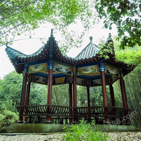 北京户外花架防腐木 木屋 凉亭 木栅栏 制作安装 博雅园林景观48
