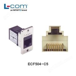 L-COM ECF504-C5 超 5 类 非屏蔽式 RJ45 (8x8) 耦合器套件