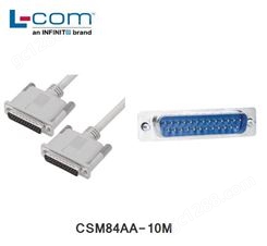 L-COM CSM84AA-10M IEEE-1284模制线缆 DB25公头 10米