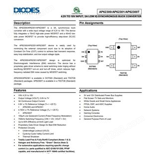 DIODES DC-DC电源芯片 AP62300WU-7 4.2V-18V 3A 原装 22+