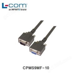 L-COM CPMS9MF-10 大功率D-sub线缆 DB9公头/母头 10.0ft/3.0m