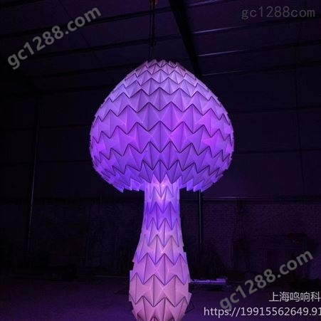 机械互动蘑菇树 商场美陈艺术装置 七彩发光蘑菇树